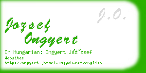 jozsef ongyert business card